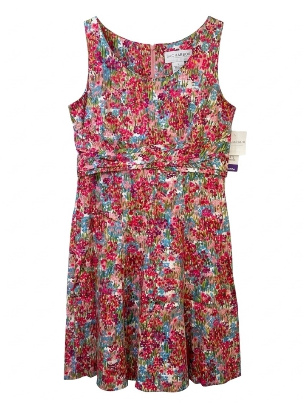 Sag Harbor Multicolor Sleeveless Dress NWT